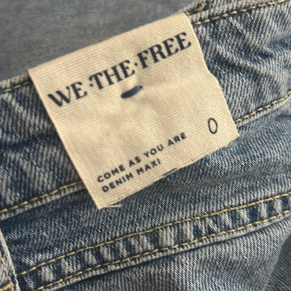 NWT We The Free Come As You Are Denim Maxi Skirt Size 0 - Picture 5 of 7